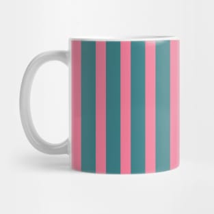 Abel | Teal and Pink Stripes Pattern Mug